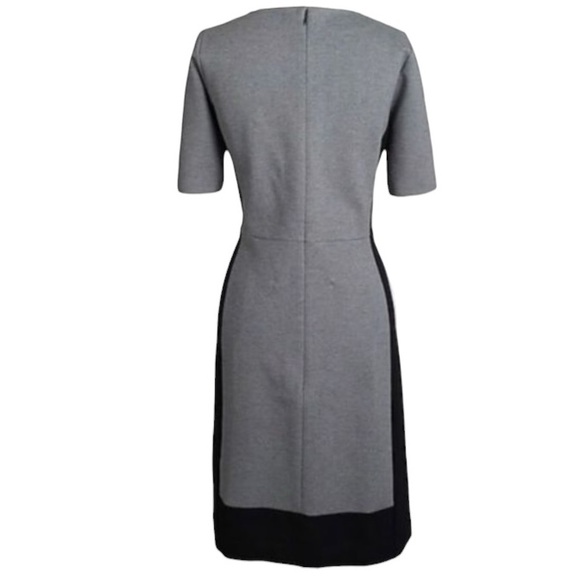 J CREW Colorblock Panel Ponte Knit Stretch Elbow Sleeve Dress size 6 - Picture 7 of 14